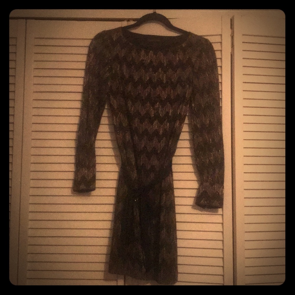 Banana Republic long sleeve sparkle dress